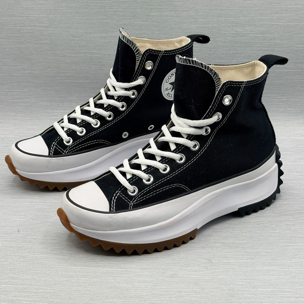 Converse Run Star Hike Women's 9 Black White Platform High Top Sneakers Chucks